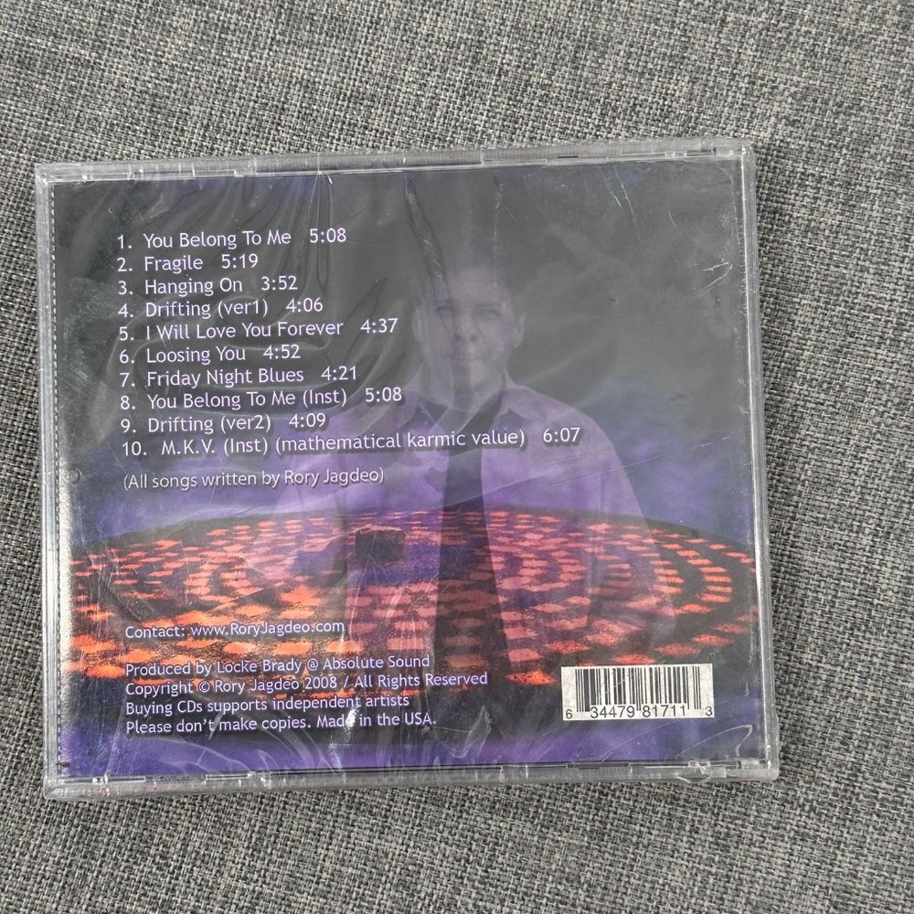 Hanging On By Rory Jagdeo CD New 2008‎ -You Belong To Me -Fragile- Hanging On - Picture 3 of 6